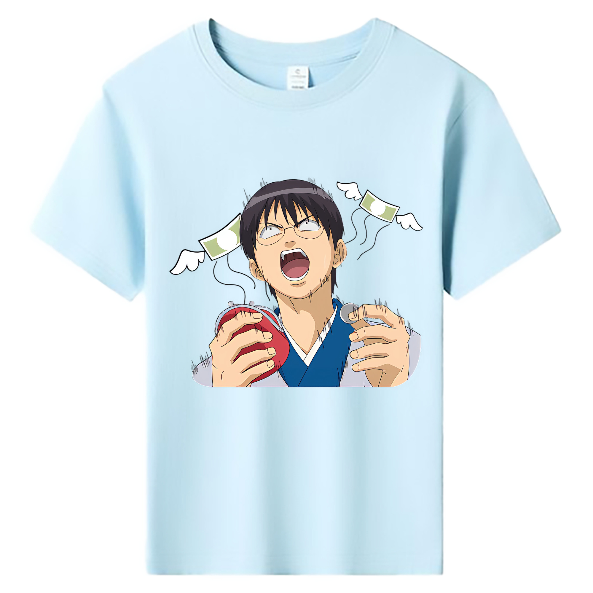 （画像用） ぎんたま 坂田銀時（さかたぎんとき） 神楽 志村新八（しむら しんぱち） GINTAMA Sakata Gintoki Kagura Shimura Shinpachi 綿100％キッズTシャツ（フロントプリント）